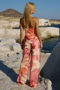 KAELI ELASTICATED PALAZZO PANT - KAELI BERRY