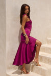 KAIRO MIDI SKIRT - BERRY