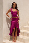 KAIRO MIDI SKIRT - BERRY