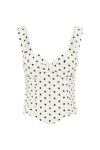 KARLITA BUSTIER - WHITE POLKA