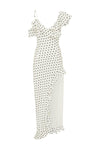 KARLITA MAXI DRESS - WHITE POLKA