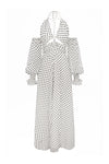 KARMA MAXI DRESS - WHITE POLKA