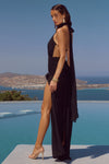 KESARI HIGH NECK MAXI DRESS - BLACK