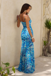 KIATA MAXI DRESS - AZURI BLUE