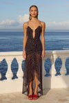 KIATA MAXI DRESS - BLACK POLKA