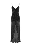 KIATA MAXI DRESS - BLACK POLKA