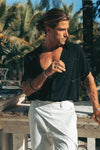 KILIAN PANT - WHITE PINSTRIPE