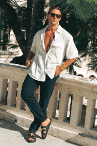 KILIAN SHIRT - WHITE PINSTRIPE