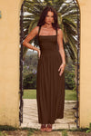 KIMBA MAXI DRESS - CHOCOLATE