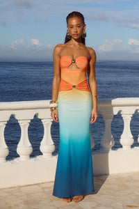 KLEO MAXI DRESS - PINA COLADA OMBRE