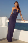 KLEO STRAPLESS MAXI DRESS - NAVY