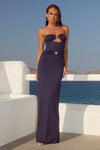KLEO STRAPLESS MAXI DRESS - NAVY