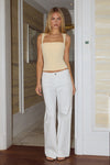 KODY SQUARE NECK TOP - LEMON