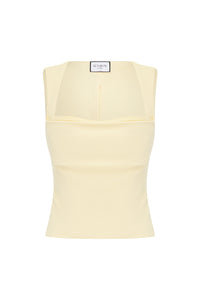 KODY SQUARE NECK TOP - LEMON