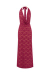 KYLO PLUNGE COWL MAXI DRESS - BERRY