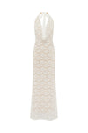 KYLO PLUNGE COWL MAXI DRESS - WHITE
