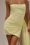 LACEY MINI DRESS - LEMON