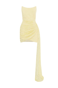 LACEY MINI DRESS - LEMON