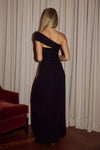 LARA ONE SHOULDER MAXI DRESS - BLACK