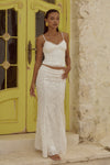 LARINA MAXI SKIRT - WHITE