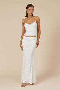 LARINA MAXI SKIRT - WHITE