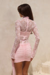 LARNA SLEEVED MINI DRESS - MUSK