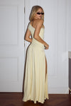 LARSEN ONE SHOULDER MAXI DRESS - LEMON
