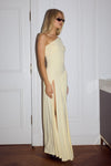 LARSEN ONE SHOULDER MAXI DRESS - LEMON