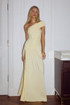 LARSEN ONE SHOULDER MAXI DRESS - LEMON