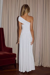 LARSEN ONE SHOULDER MAXI DRESS - WHITE