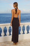 LEXIE MAXI DRESS - BLACK POLKA