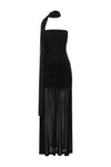 LILLIE CORSET MAXI DRESS - BLACK