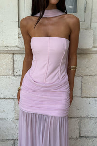 LILLIE CORSET MAXI DRESS - MUSK