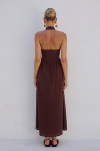 LOCKLEA MIDI DRESS - CHOCOLATE