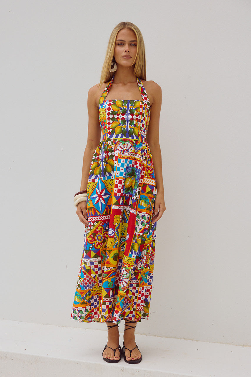 LOCKLEA MIDI DRESS - PHAEDRA PRINT