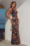 LOTUS LOW WAIST MAXI SKIRT - VALINA ORANGE