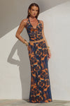 LOTUS LOW WAIST MAXI SKIRT - VALINA ORANGE
