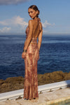 LOTUS MAXI SKIRT - TAN VIPER