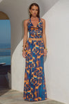 LOTUS LOW WAIST MAXI SKIRT - VALINA ORANGE