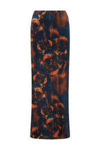 LOTUS LOW WAIST MAXI SKIRT - VALINA ORANGE