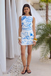 LOUELLA MINI DRESS - ASTLEY BLUE