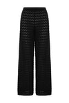 LOUI HIGH WAISTED KNIT PANTS - BLACK