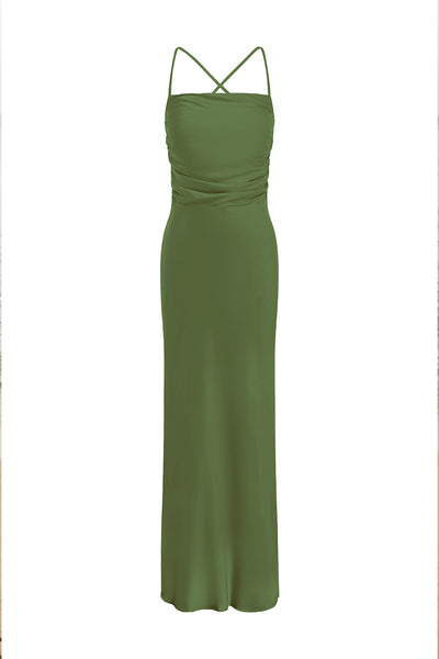 LUCIENNE MAXI DRESS - OLIVE