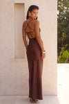 LUCIENNE MAXI DRESS - CHOCOLATE