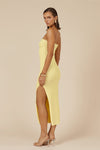 LUNA MIDI DRESS - LEMON