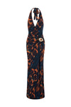 MABELLA HALTER MAXI DRESS - VALINA ORANGE