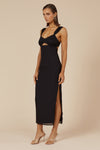 DINAH MIDI DRESS - BLACK