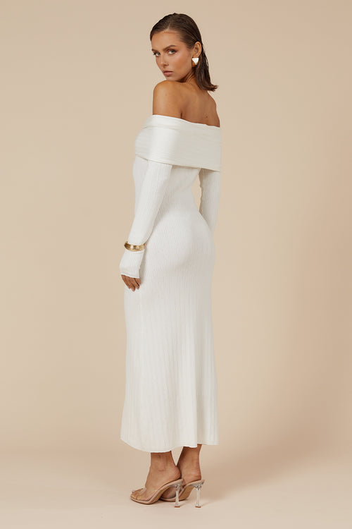 AIRILIE MIDI DRESS - WHITE