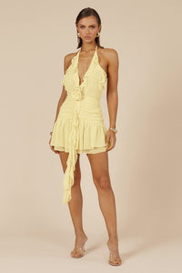 ZELIE MINI DRESS - LEMON