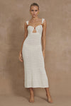 JUNO MIDI DRESS - IVORY